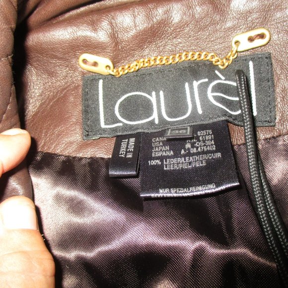 LAUREL  ESCADA BROWN QUILTED LEATHER JACKET SZ 36 - Picture 9 of 10